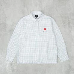 Edwin Red Dot L/S Shirt - Azure Blue