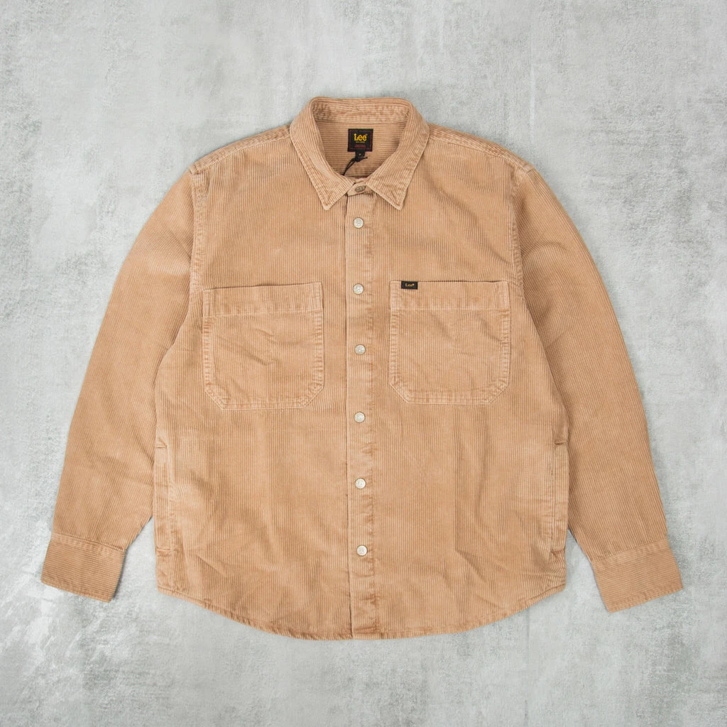 Lee Seasonal Corduroy Overshirt - Caramel 1 Lee Seasonal Corduroy Overshirt - Caramel