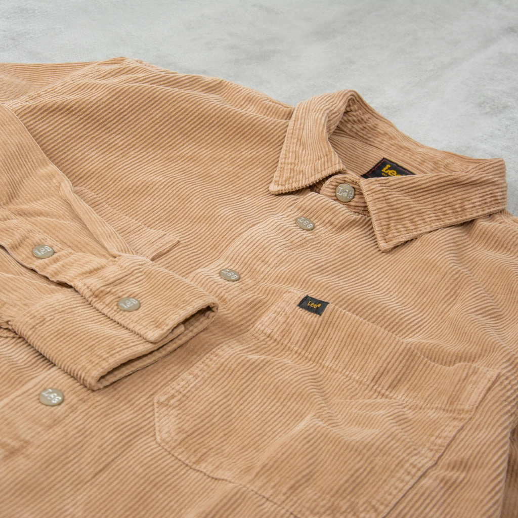 Lee Seasonal Corduroy Overshirt - Caramel 2 Lee Seasonal Corduroy Overshirt - Caramel - Image 2