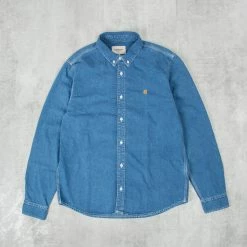 Carhartt WIP Weldon Shirt - Blue Heavy Stone Wash