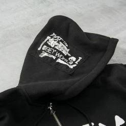 Obey World Zip Hood Sweatshirt - Black -Kyosho Shop WorldZipHoodSweatshirt Black3 1024x1024