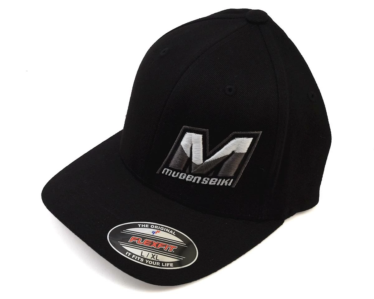 Mugen Seiki "M" Logo Flexfit Baseball Cap (Black) (L/XL) 1 Mugen Seiki "M" Logo Flexfit Baseball Cap (Black) (L/XL)